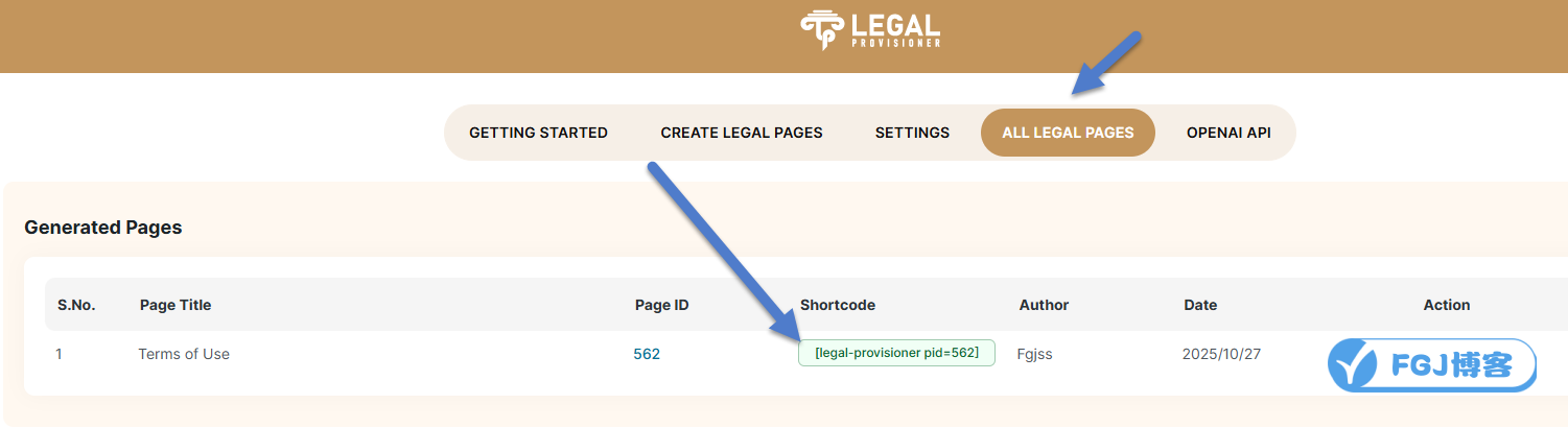 Legal Provisioner - WordPress法律协议内容插件使用教程 2025102709591524